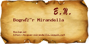 Bognár Mirandella névjegykártya
